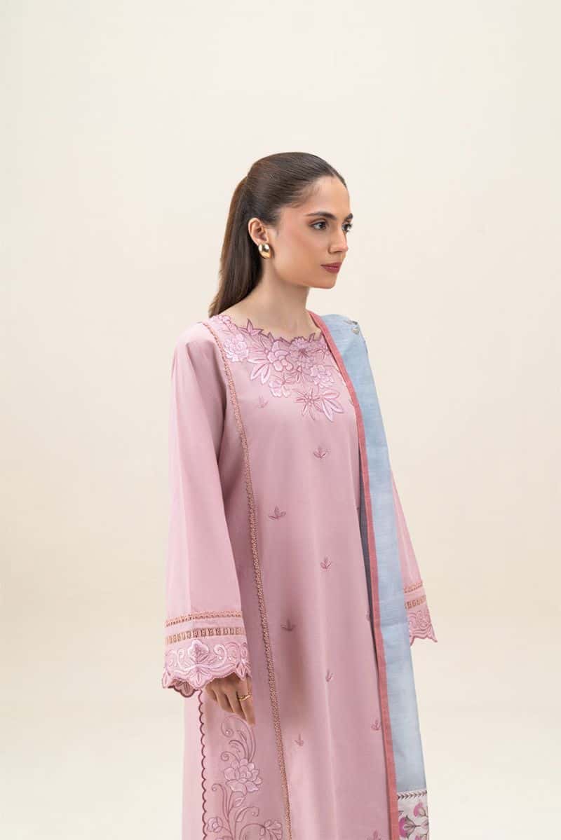 3 PIECE EMBROIDERED LAWN SUIT-PORCELAIN TALE (UNSTITCHED)