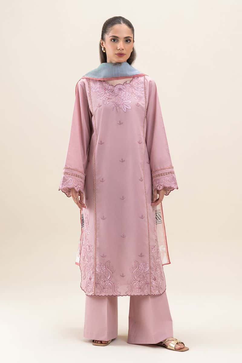 3 PIECE EMBROIDERED LAWN SUIT-PORCELAIN TALE (UNSTITCHED) - alternate view