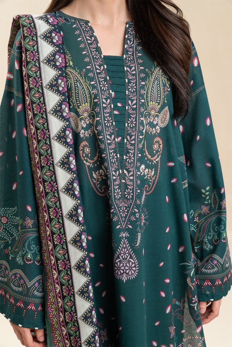3 PIECE PRINTED LAWN SUIT-SORCERERS GARDEN (UNSTITCHED) thumbnail
