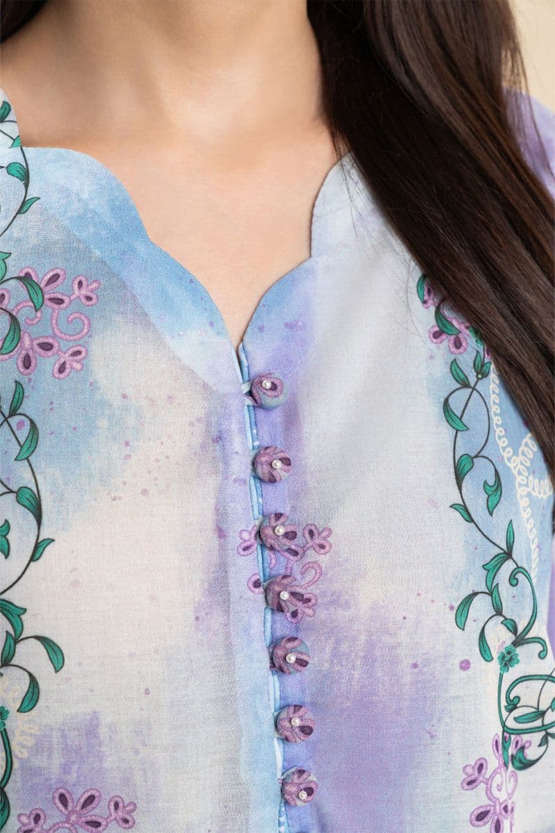 3 PICE PRINTED LAWN SUIT-COASTAL BREEZE (UNSTITCHED) thumbnail