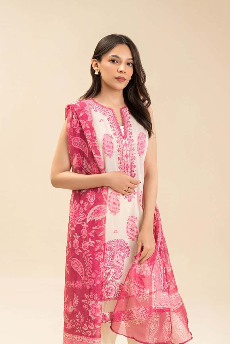 3 PICE EMBROIDERED LAWN SUIT-TIMELESS PAISLEY (UNSTITCHED)