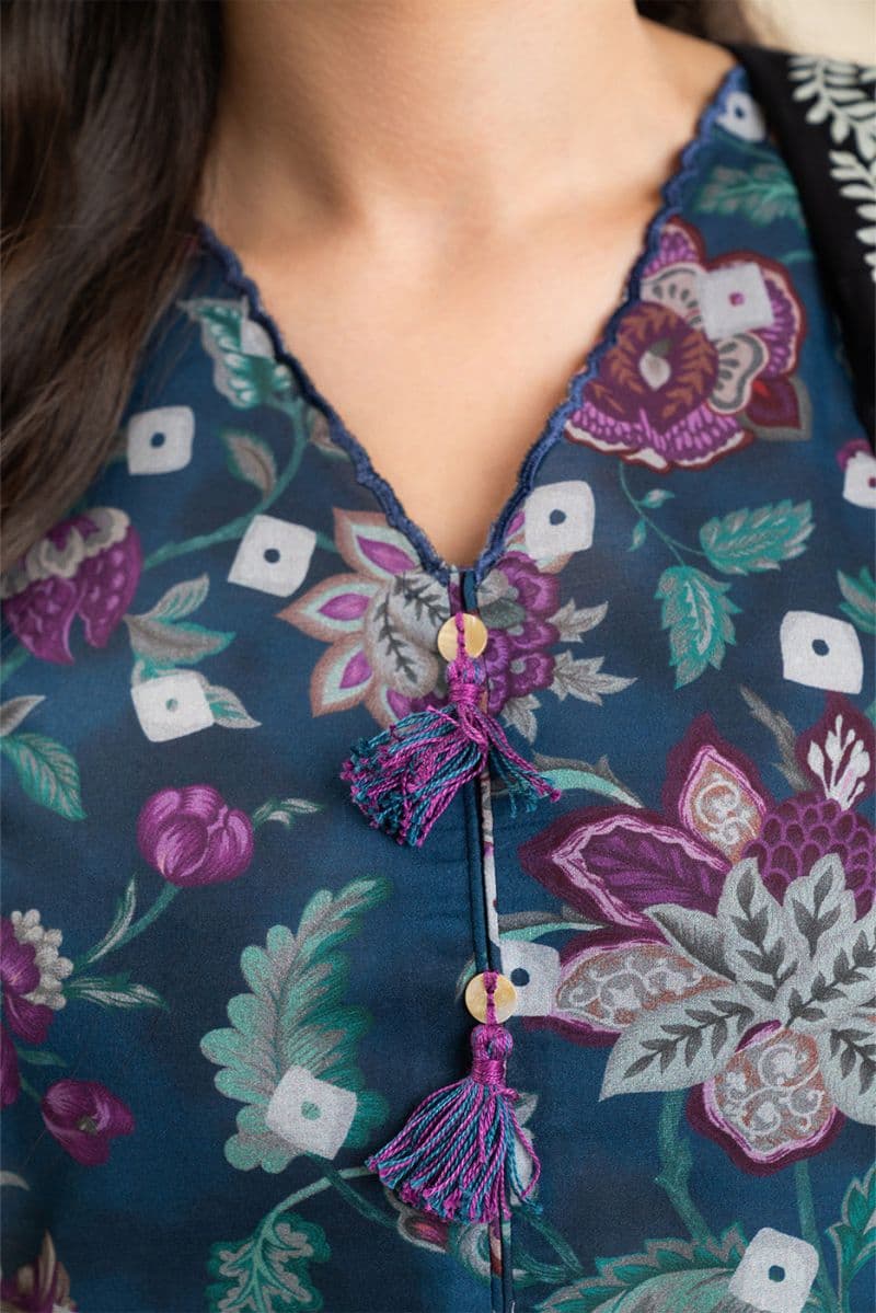 3 PIECE PRINTED LAWN SUIT-COASTAL SPRAY (UNSTITCHED) thumbnail