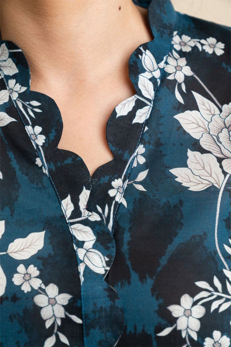 3 PIECE PRINTED LAWN SUIT-AZURE FLORAL (UNSTITCHED) thumbnail