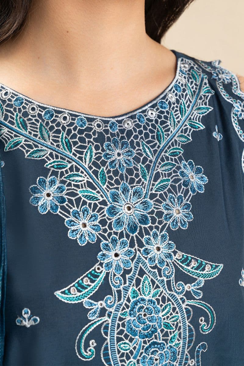 3 PIECE EMBROIDERED LAWN SUIT-STARLIT PETALS (UNSTITCHED) thumbnail
