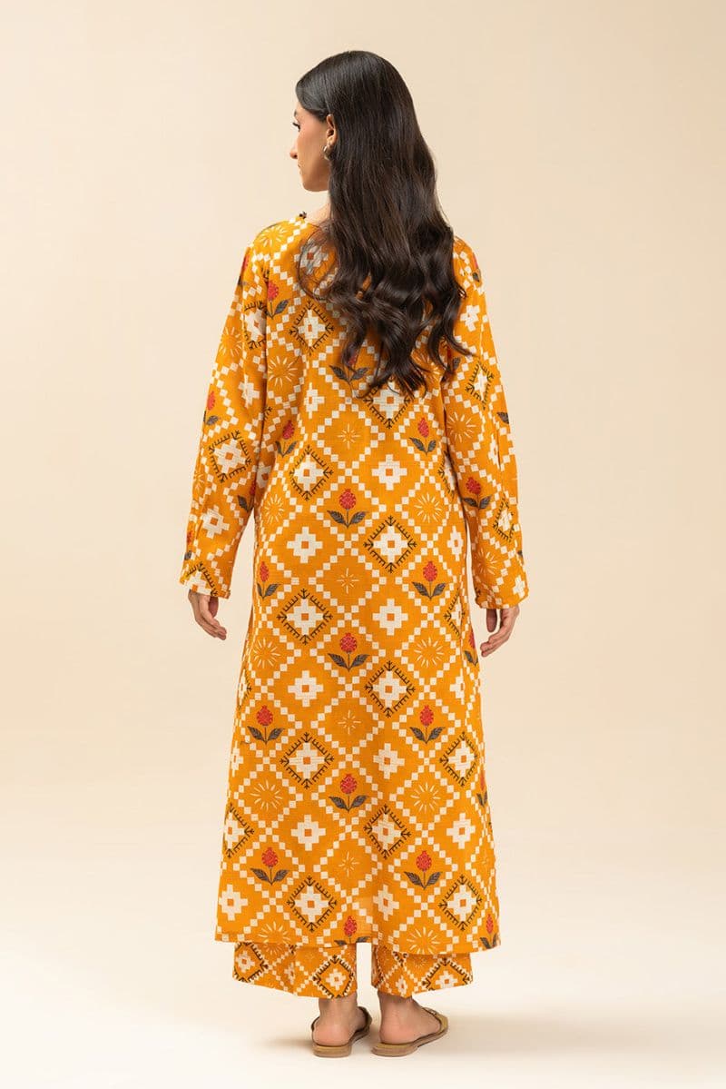 PRINTED LUREX LAWN SHIRT (PRET) thumbnail