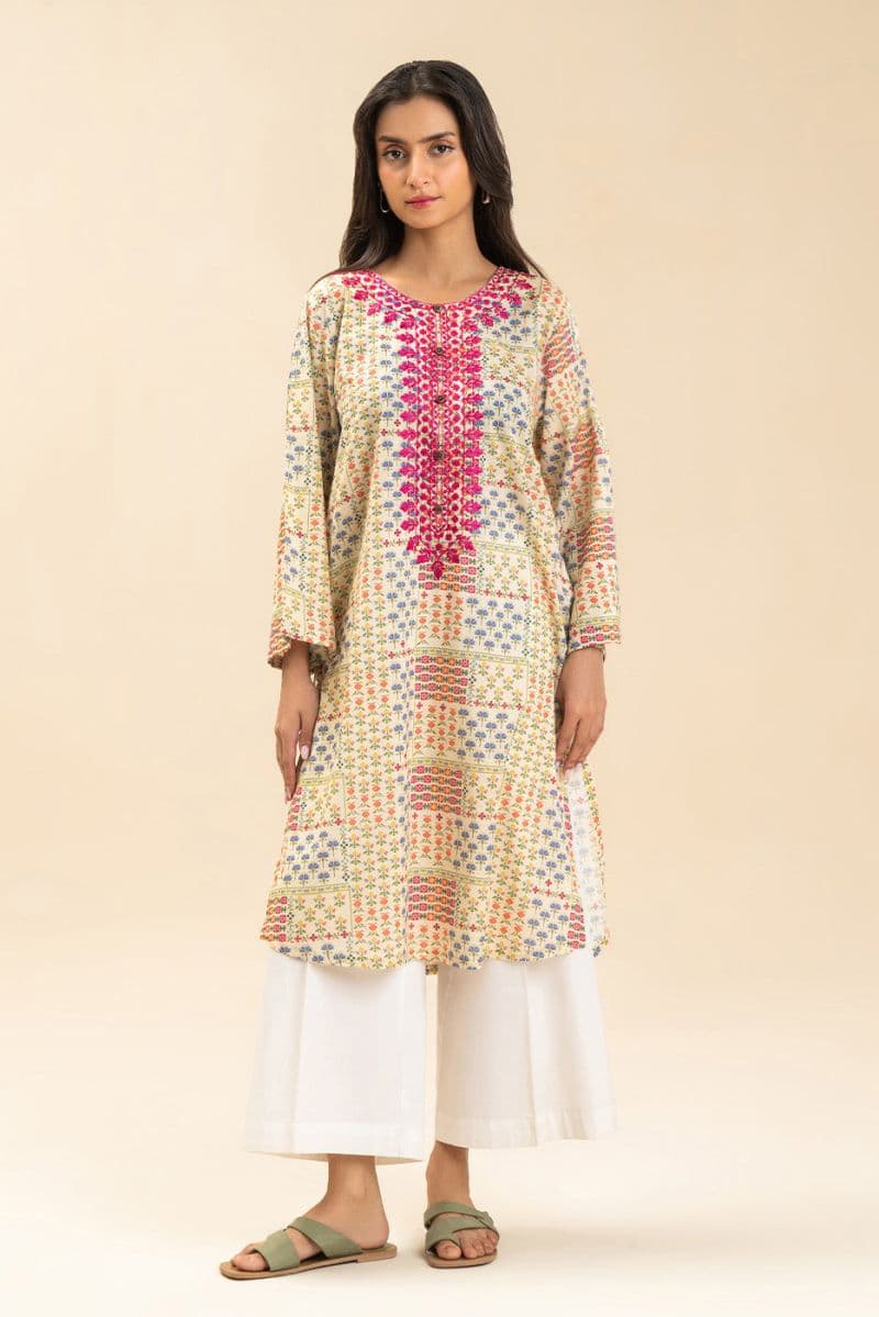 PRINTED LAWN SHIRT (PRET) thumbnail