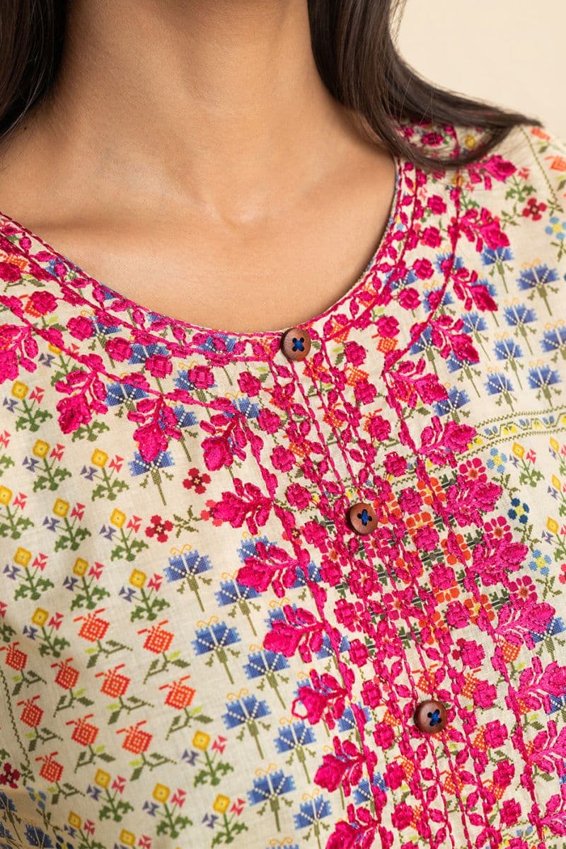 PRINTED LAWN SHIRT (PRET) thumbnail