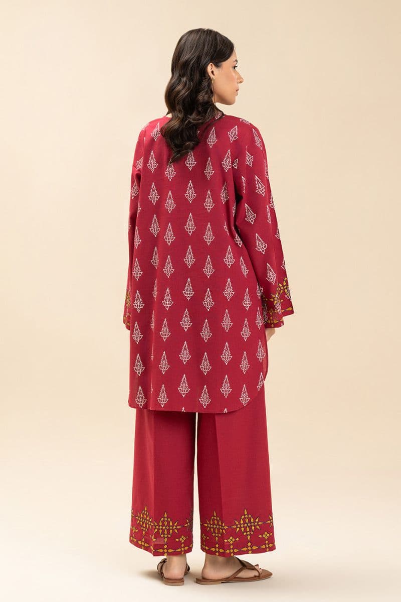 2 PIECE EMBROIDERED SLUB SUIT (PRET) thumbnail