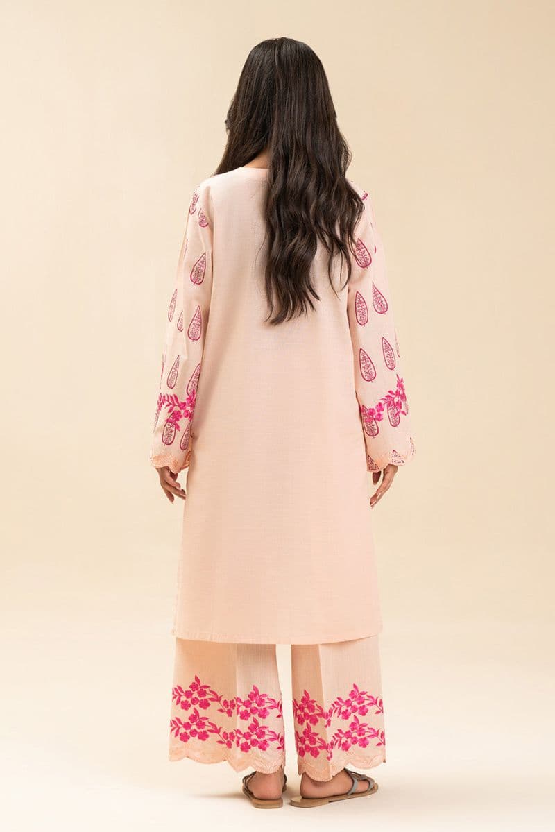 2 PIECE EMBROIDERED SLUB SUIT (PRET) thumbnail