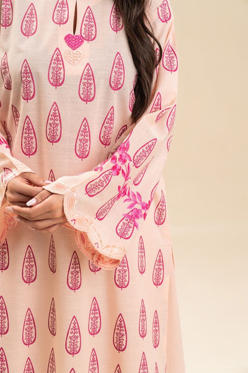 2 PIECE EMBROIDERED SLUB SUIT (PRET) thumbnail