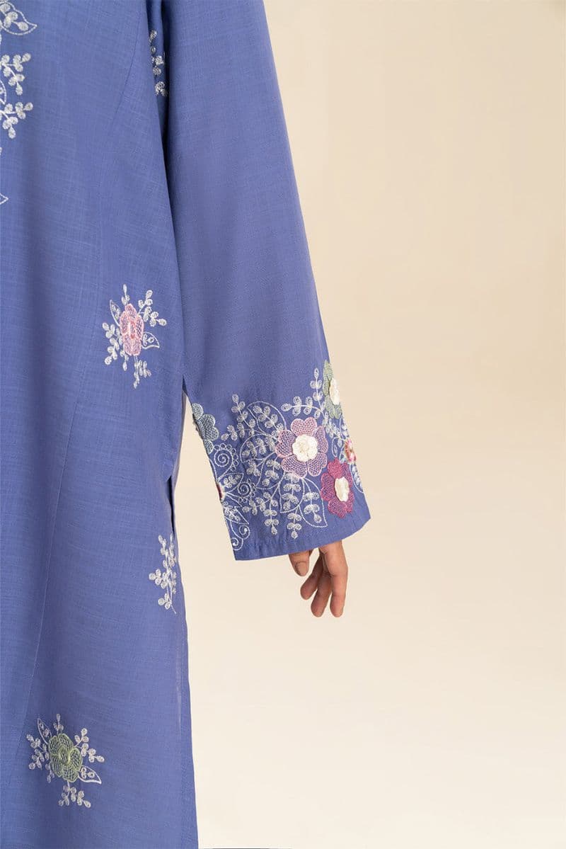 2 PIECE EMBROIDERED TWO WAY SLUB SUIT (PRET) thumbnail