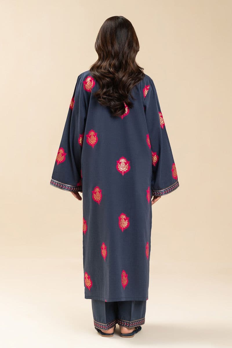 2 PIECE EMBROIDERED LUREX JACQUARD SUIT (PRET) thumbnail