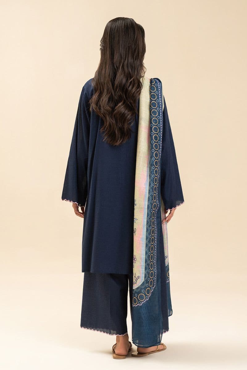3 PIECE EMBROIDERED SELF JACQUARD SUIT (PRET) thumbnail