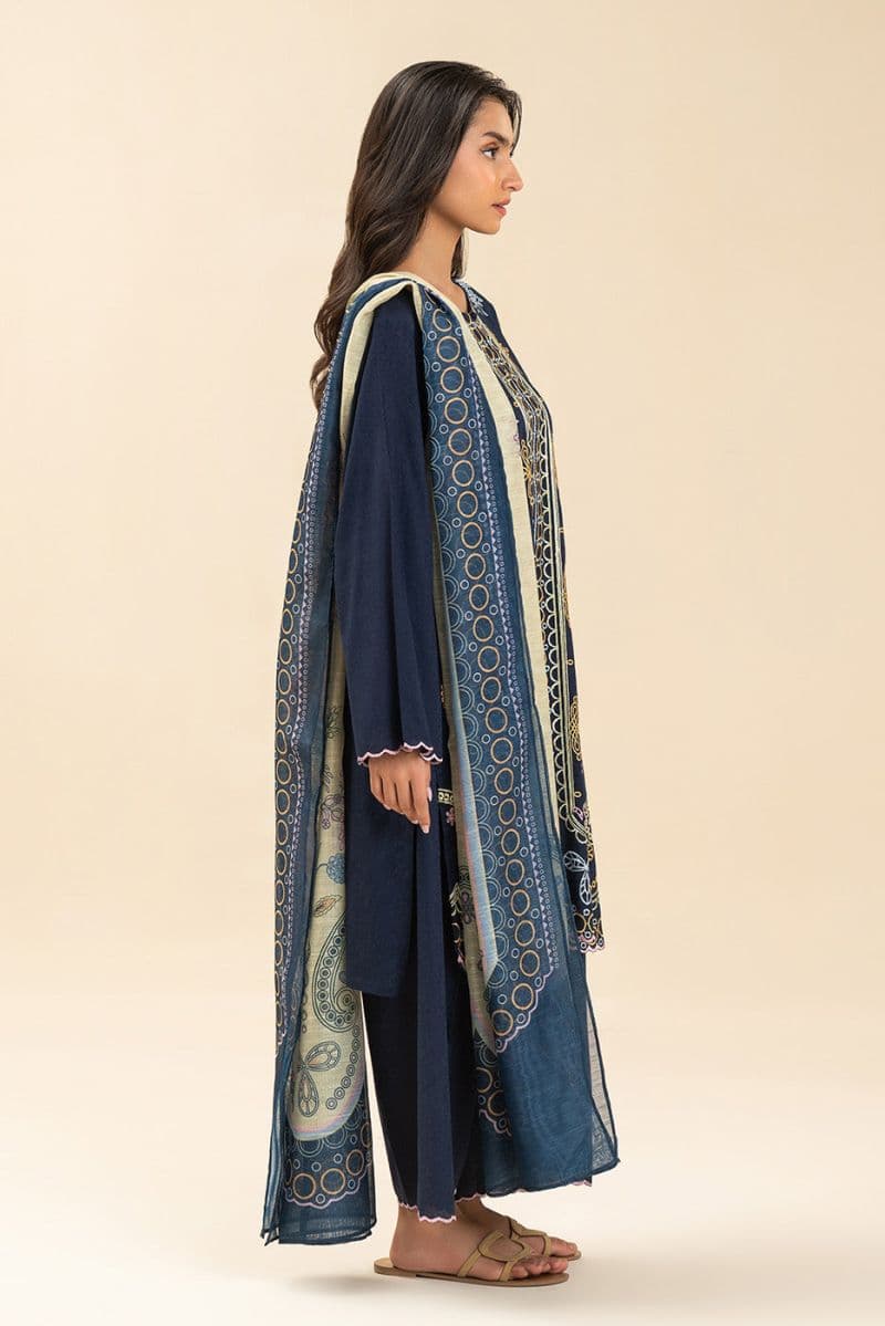 3 PIECE EMBROIDERED SELF JACQUARD SUIT (PRET) thumbnail