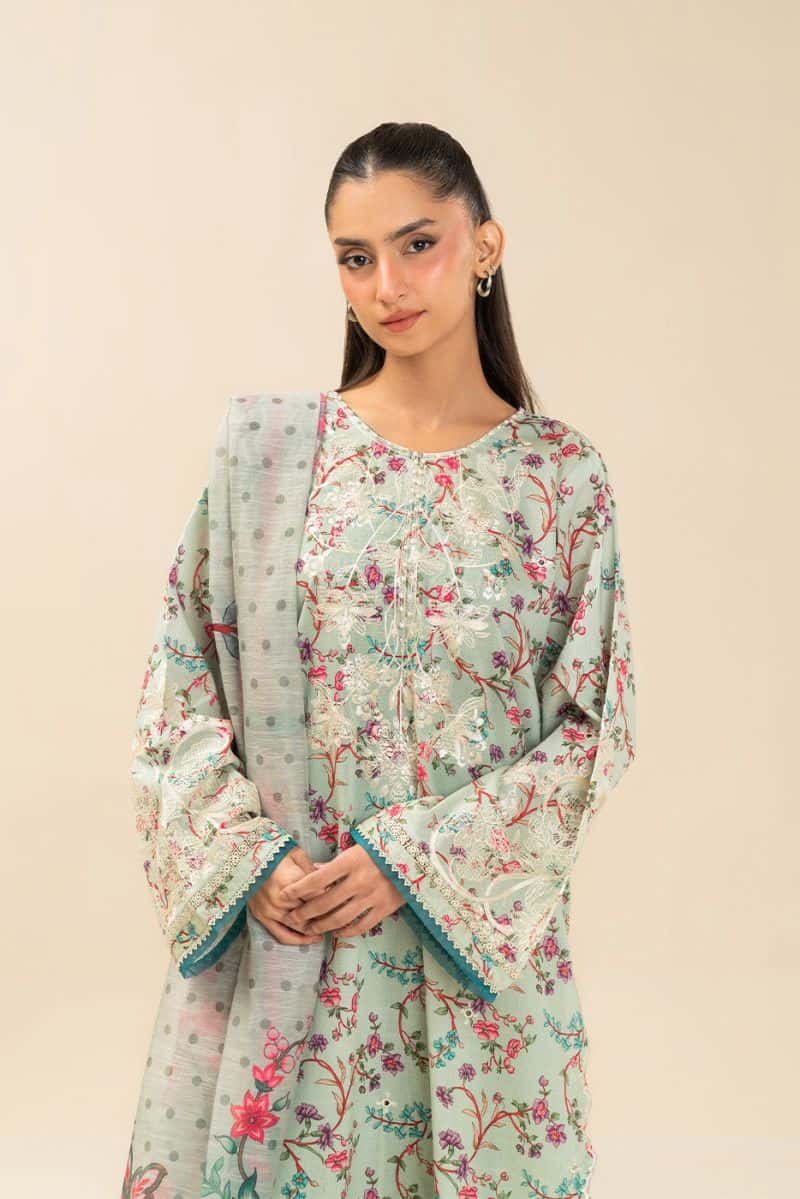 3 PIECE EMBROIDERED LAWN SUIT (HIGH CASUAL)