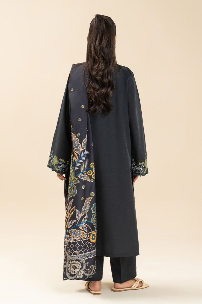 3 PIECE EMBROIDERED SLUB SUIT (PRET) thumbnail