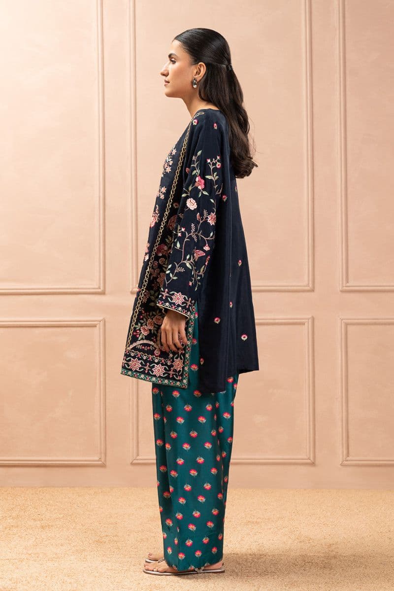 EMBROIDERED RAW SILK SHIRT (LUXURY PRET) thumbnail