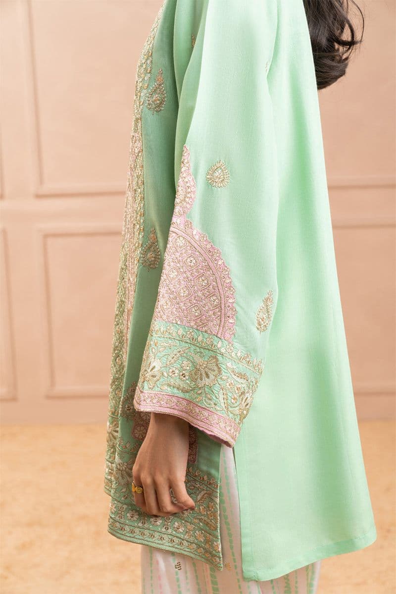 2 PIECE EMBROIDERED RAW SILK SUIT (LUXURY PRET) thumbnail