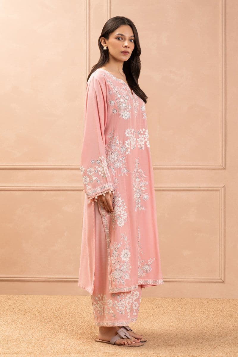 2 PIECE EMBROIDERED RAW SILK SUIT (LUXURY PRET) thumbnail
