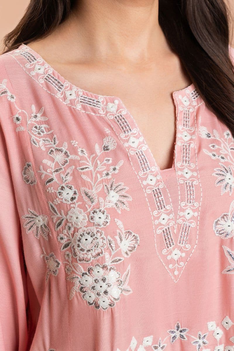 2 PIECE EMBROIDERED RAW SILK SUIT (LUXURY PRET) thumbnail
