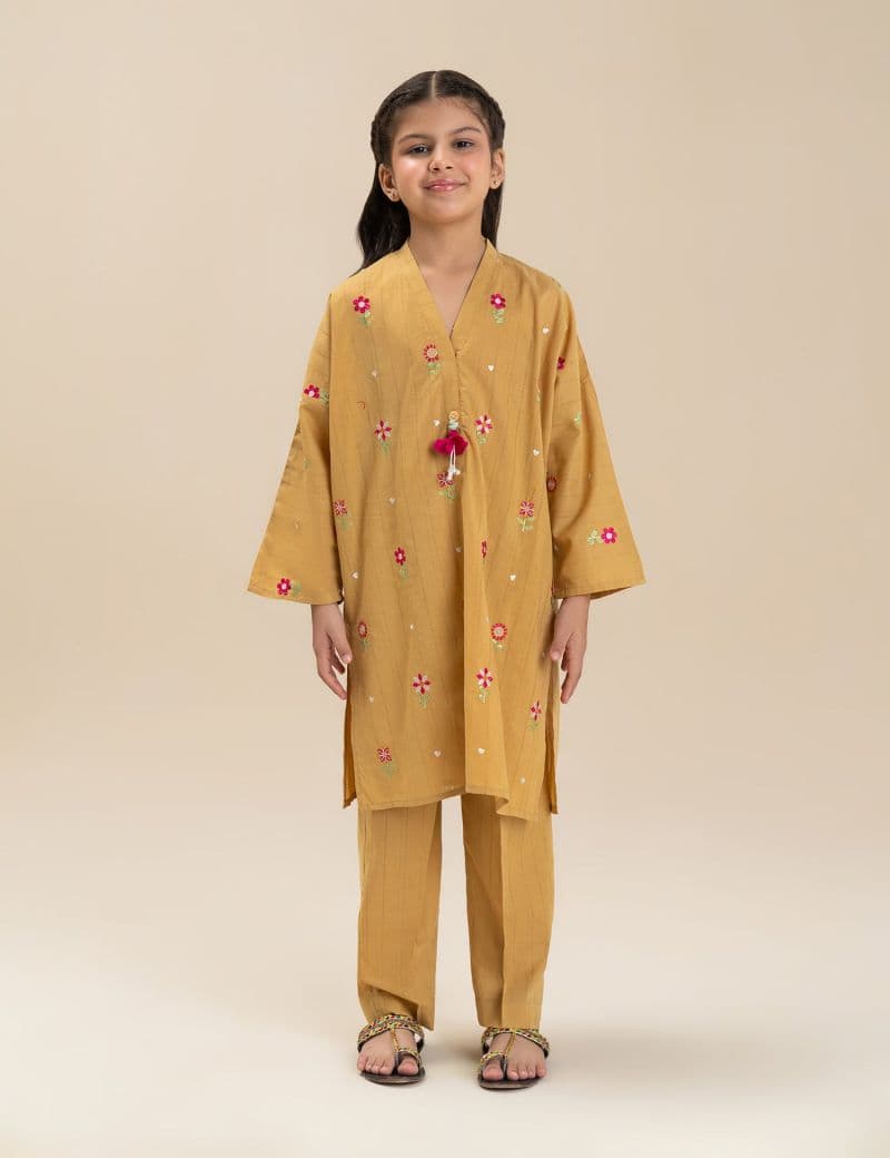 2 PIECE FLORAL EMBROIDERED SUIT thumbnail