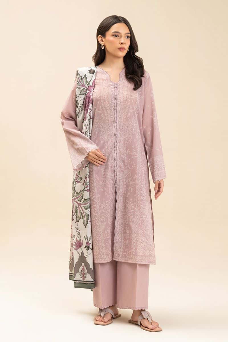 3 PIECE PRINTED LAWN SUIT-FLORET DUSK (UNSTITCHED) - alternate view