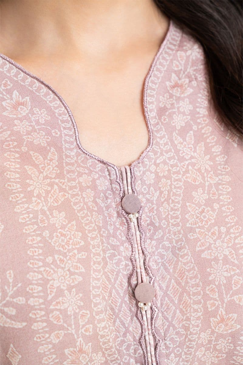 3 PIECE PRINTED LAWN SUIT-FLORET DUSK (UNSTITCHED) thumbnail