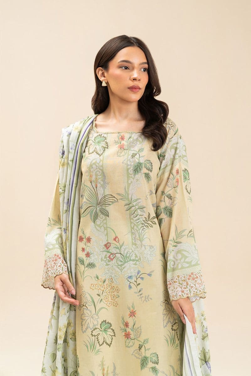 3 PIECE PRINTED LAWN SUIT-LIMEADE SUMMER (UNSTITCHED) thumbnail