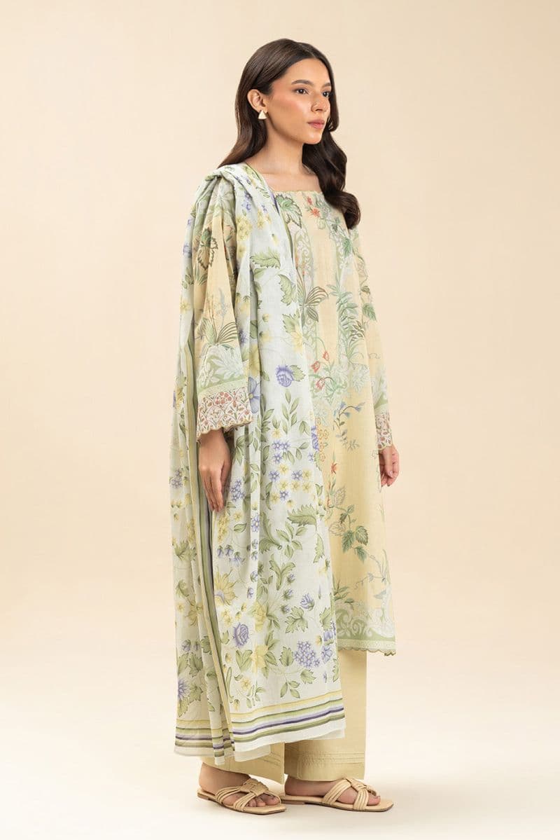 3 PIECE PRINTED LAWN SUIT-LIMEADE SUMMER (UNSTITCHED) thumbnail