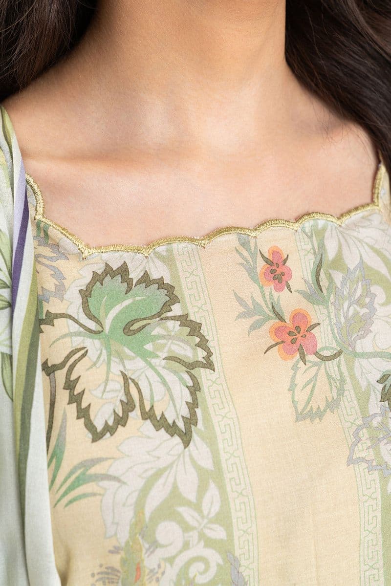 3 PIECE PRINTED LAWN SUIT-LIMEADE SUMMER (UNSTITCHED) thumbnail
