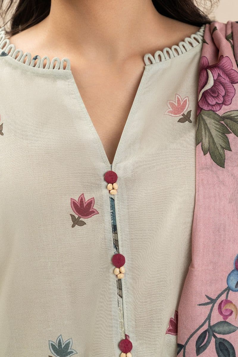 3 PIECE PRINTED LAWN SUIT-BOTANIC BLISS (UNSTITCHED) thumbnail