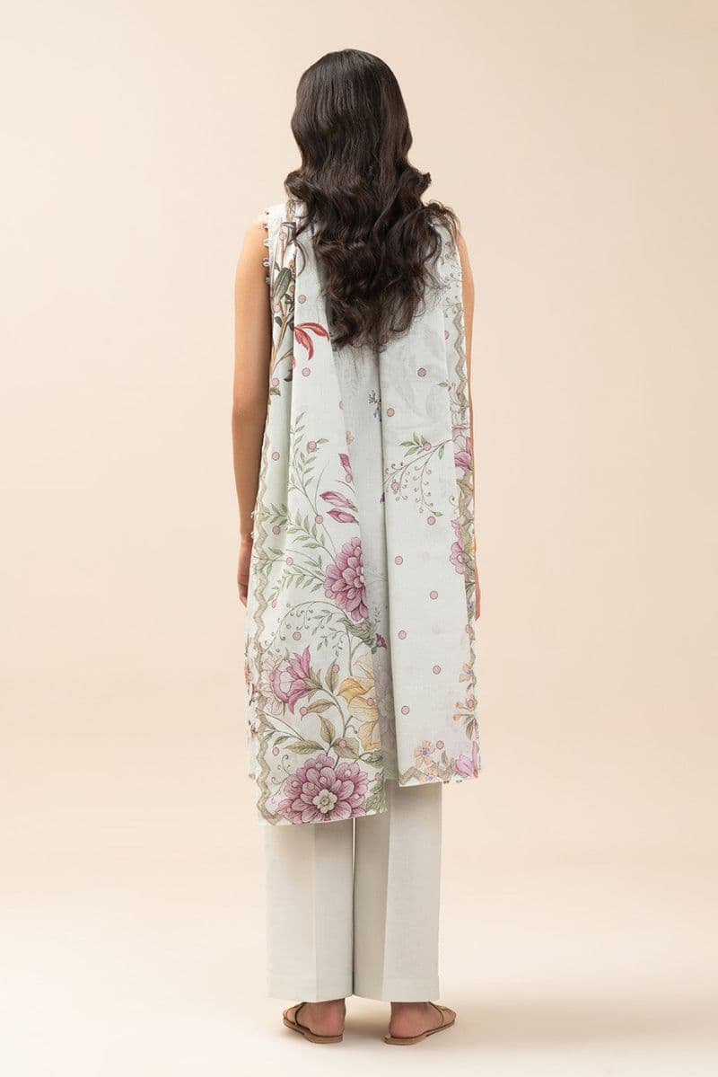 3 PIECE PRINT LAWN SUIT-IVORY WHISPER (UNSTITCHED) thumbnail