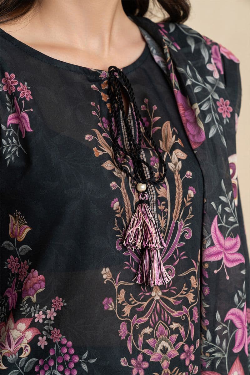 3 PICE PRINTED LAWN SUIT-EBONY FLORENCE (UNSTITCHED) thumbnail