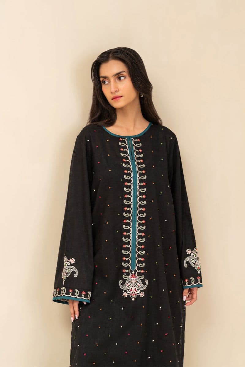EMBROIDERED LUREX LAWN SHIRT (PRET) thumbnail