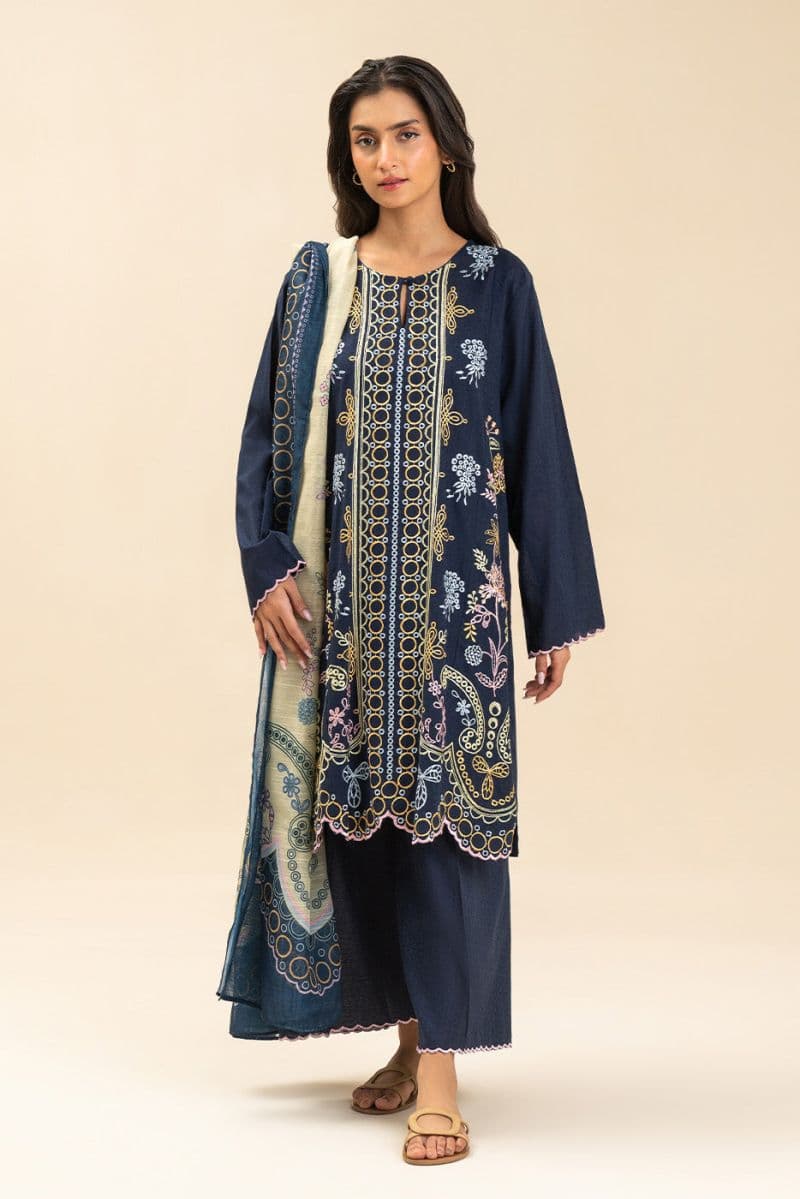 EMBROIDERED SELF JACQUARD SHIRT (PRET) thumbnail