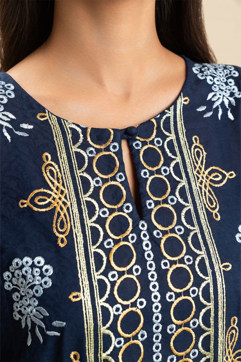 EMBROIDERED SELF JACQUARD SHIRT (PRET) thumbnail