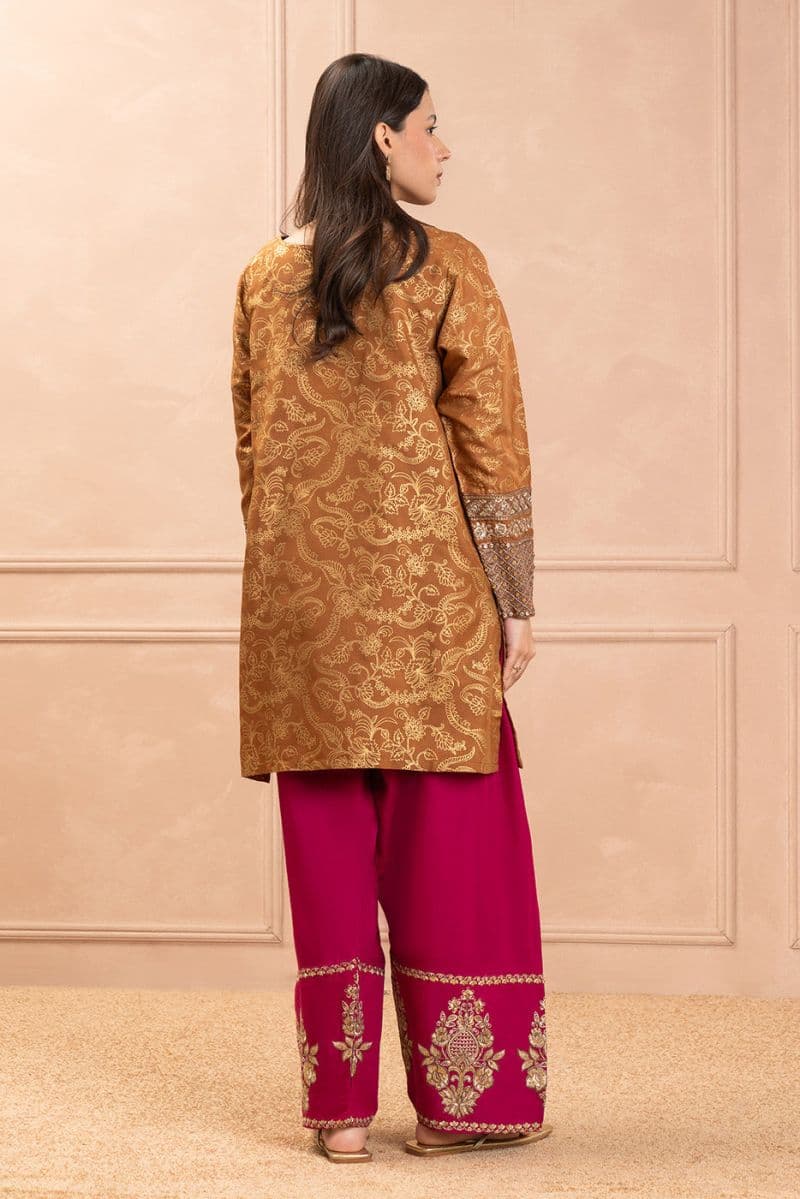 EMBROIDERED RAW SILK SHIRT (LUXURY PRET) thumbnail