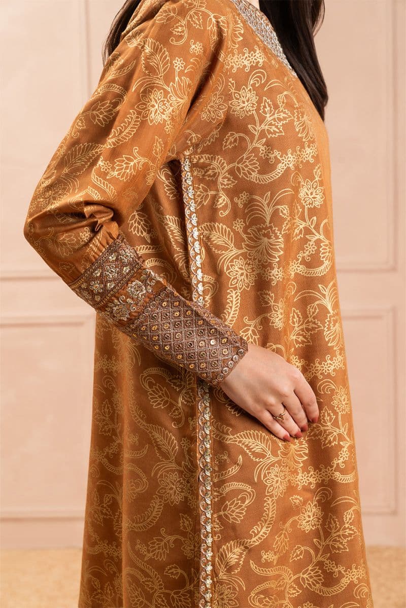 EMBROIDERED RAW SILK SHIRT (LUXURY PRET) thumbnail
