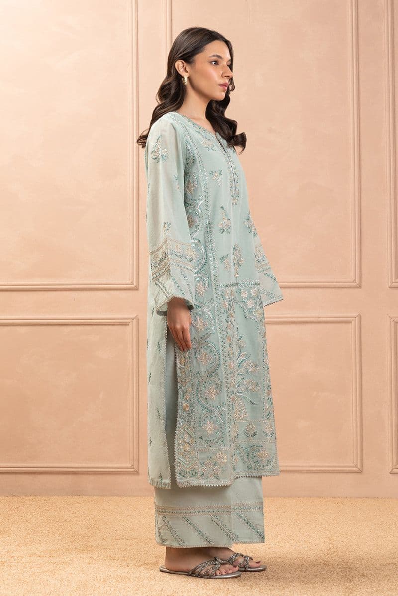 2 PIECE EMBROIDERED PAPER COTTON SUIT (LUXURY PRET) thumbnail