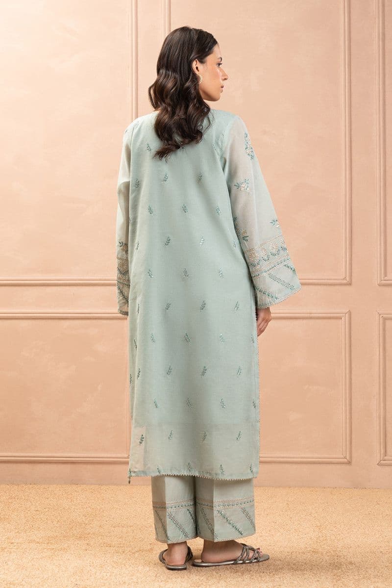 2 PIECE EMBROIDERED PAPER COTTON SUIT (LUXURY PRET) thumbnail