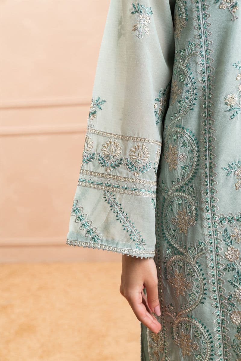 2 PIECE EMBROIDERED PAPER COTTON SUIT (LUXURY PRET) thumbnail
