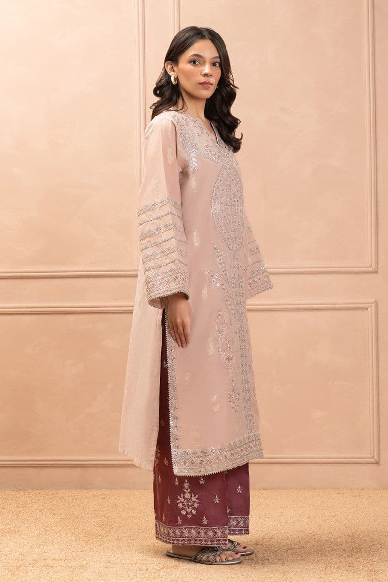 2 PIECE EMBROIDERED ZARI JACQUARD SUIT (LUXURY PRET) thumbnail