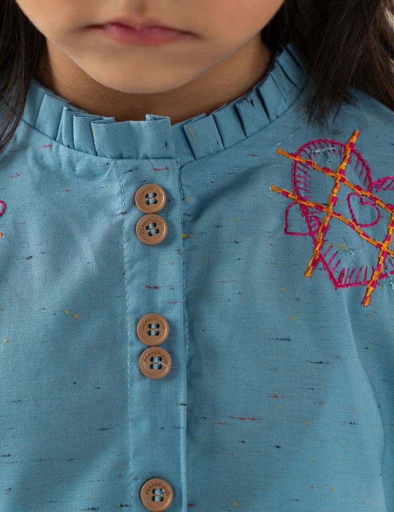 2 PIECE HEART EMBROIDERED SUIT thumbnail