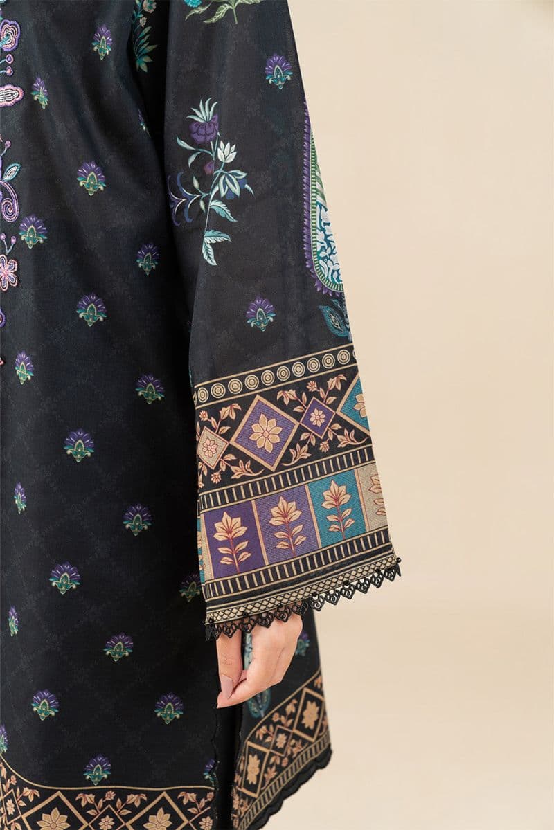 3 PIECE EMBROIDERED LAWN SUIT-CHARCOAL CHARM (UNSTITCHED) thumbnail