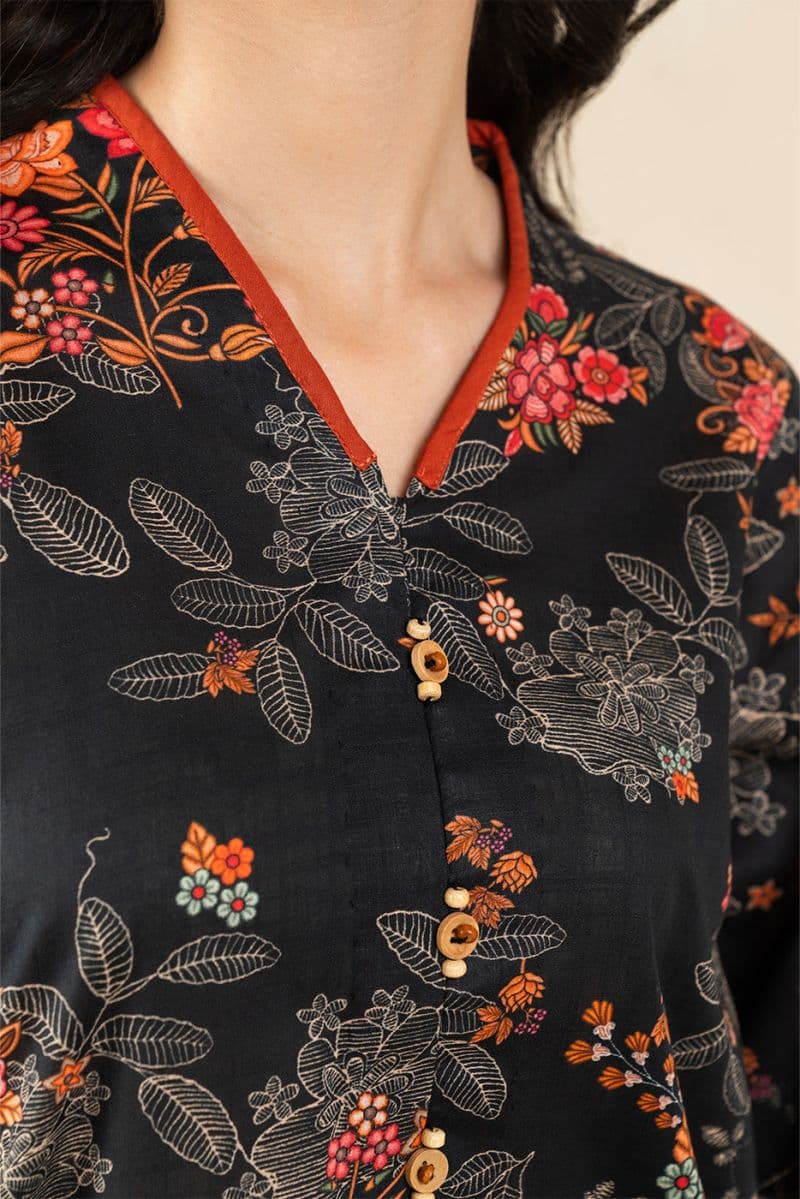 2 PIECE PRINTED TWO WAY SLUB SUIT (PRET) thumbnail