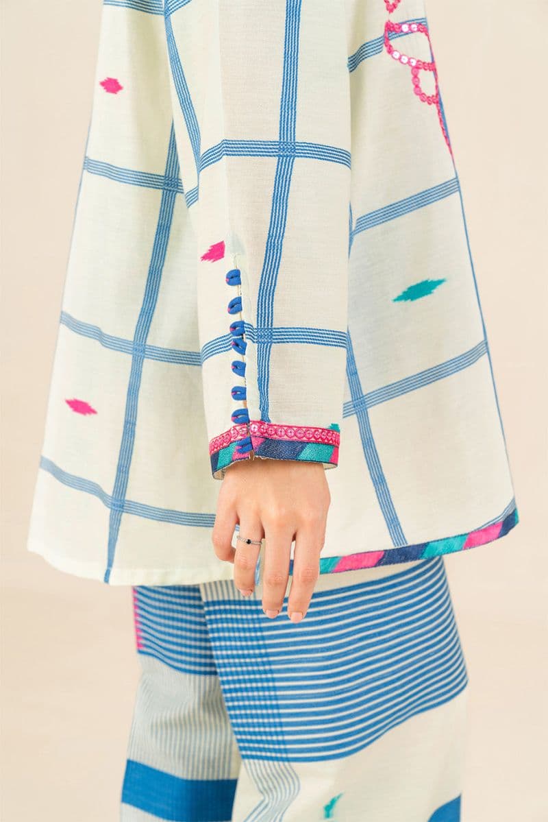 2 PIECE EMBROIDERED JACQUARD SUIT (FLOW) thumbnail