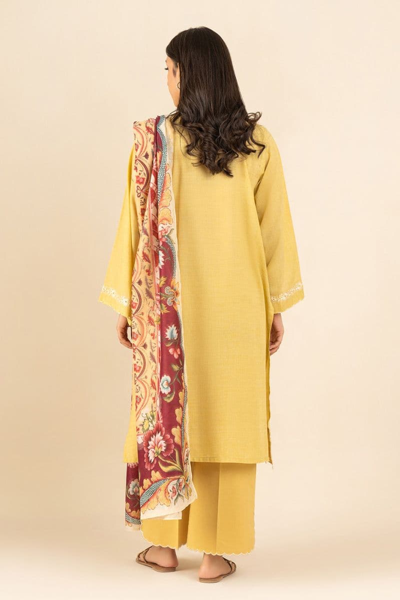 3 PIECE EMBROIDERED LAWN SUIT-MELLOW BLOOM ( UNSTITCHED ) thumbnail