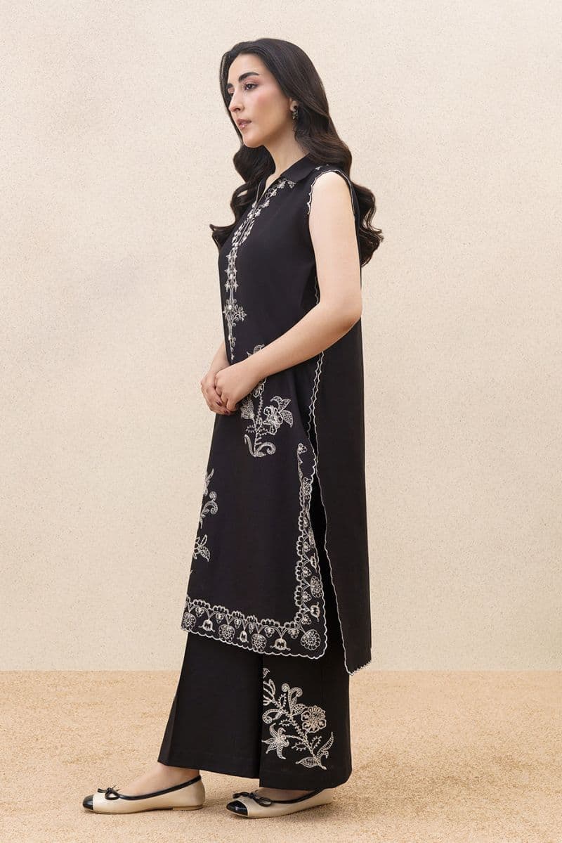 2 PIECE EMBROIDERED KHADDAR SUIT-NUEVO ONYX ( UNSTITCHED ) thumbnail