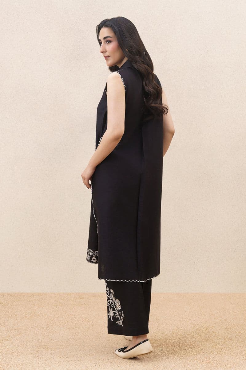2 PIECE EMBROIDERED KHADDAR SUIT-NUEVO ONYX ( UNSTITCHED ) thumbnail