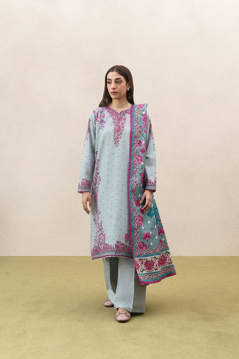 3 PIECE PRINTED KHADDAR SUIT-AUTUMN BREEZE (UNSTITCHED) thumbnail